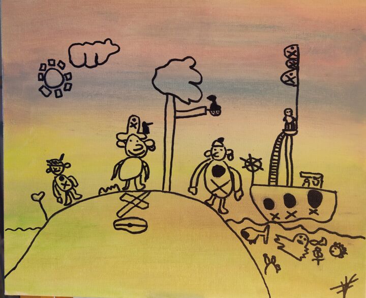 绘画,  8.7x11 in 