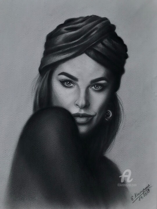 Shamakhanskaya Queen in Russian performance 图画, 15.8x11.8 in