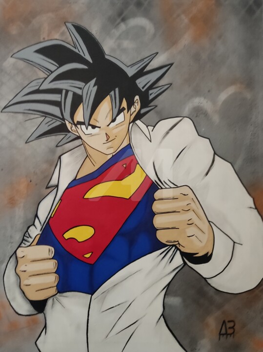 S Goku 绘画, 31.5x23.6 in