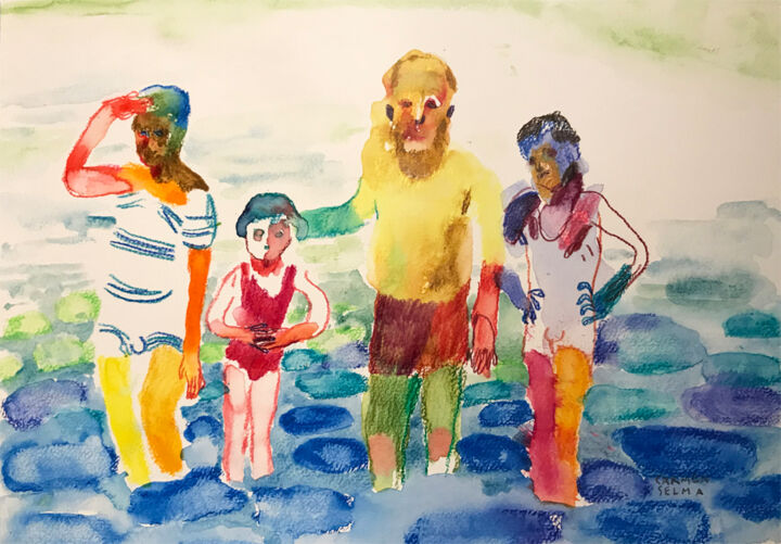 La plage verte 图画, 8.3x11.8 in