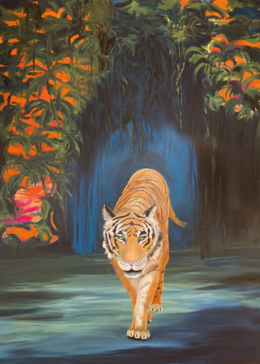 Painting titled "Out of the Jungle –…" by Andrea Eisenberger, Original Artwork, Acrylic