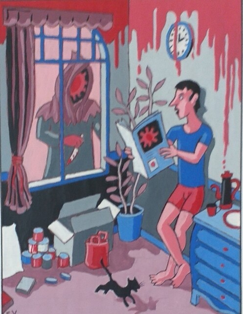 confinement1 绘画, 16.5x11.8 in