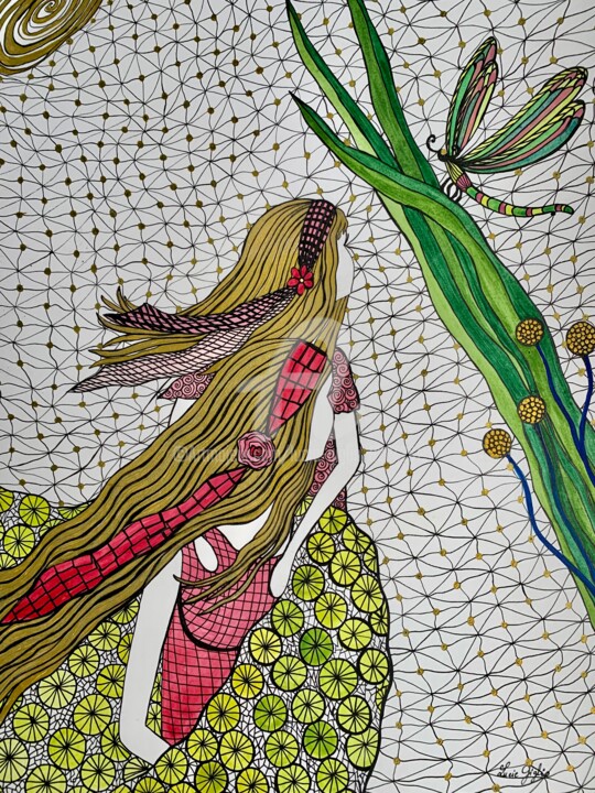 Drawing titled "Vulnérable et fragi…" by Lucie Giglio, Original Artwork, Watercolor