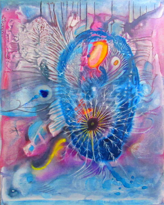 Painting titled "ABSTRACTION 1" by Juan Luis Gandulfo, Original Artwork, Acrylic Mounted on Wood Stretcher frame