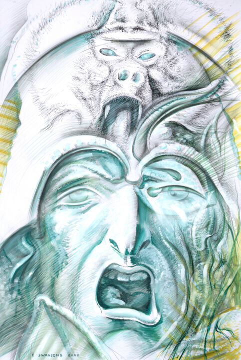 Drawing titled "Poster 27" by Philipp Rukavishnikov, Original Artwork, Acrylic