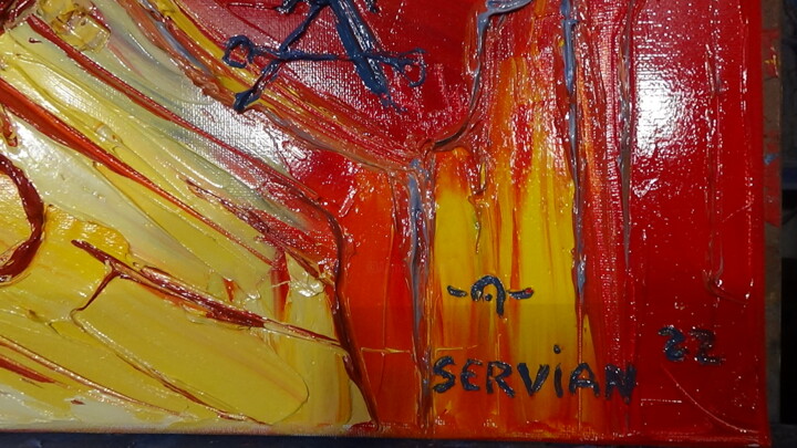 Peinture intitulée "signature oeuvre d'…" par Frederic Servian, Œuvre d'art originale, Huile