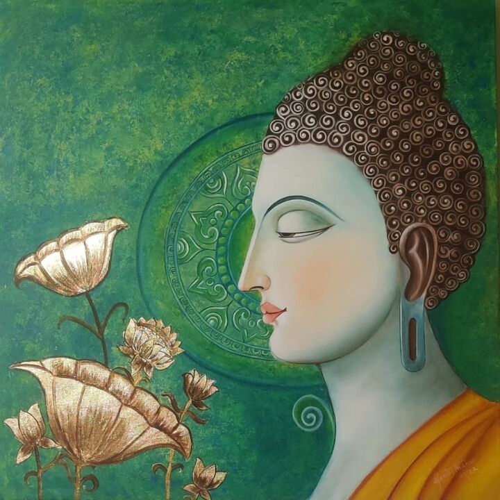 Buddha 绘画, 24x24 in
