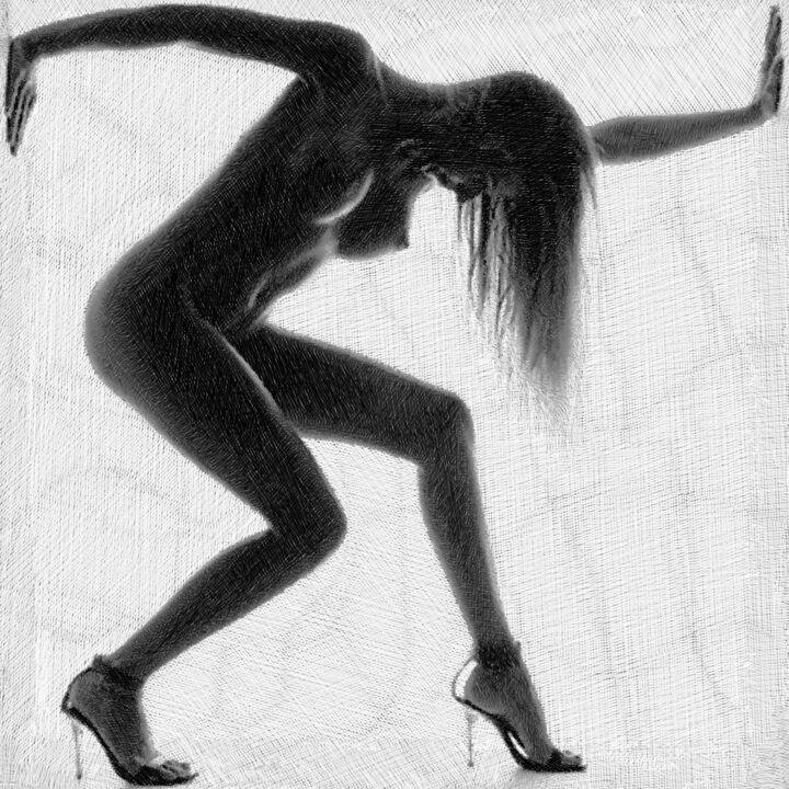 Survive Nude Woman 绘画, 24x24 in