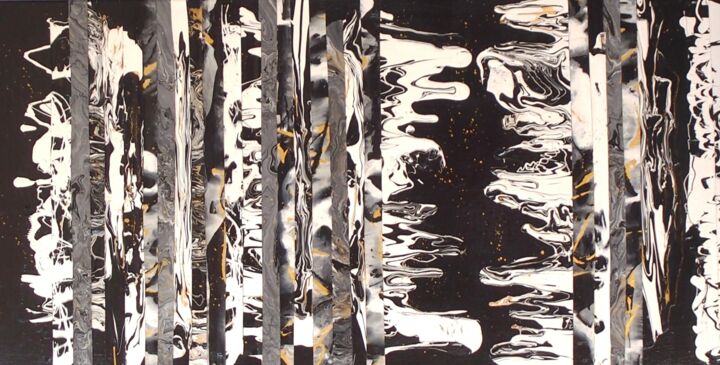 Collages titulada "Rift" por Julee Latimer, Obra de arte original, Acrílico