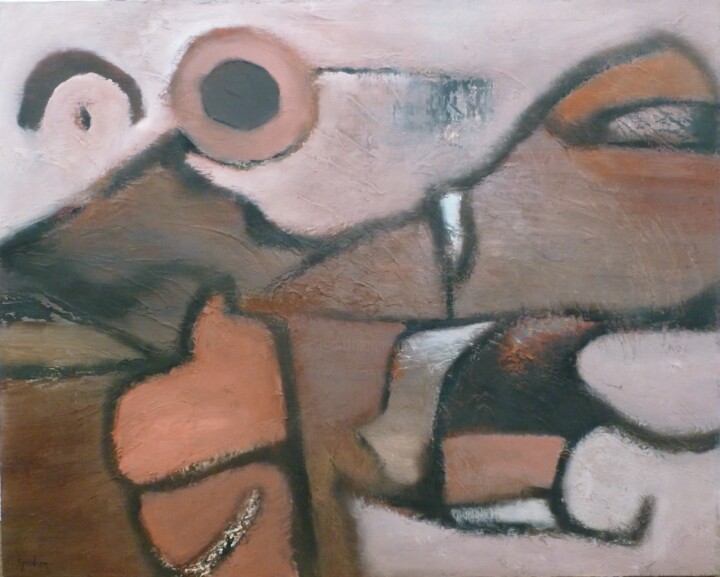 Painting titled "Maya" by Scott Spencer, Original Artwork, Oil Mounted on Wood Stretcher frame
