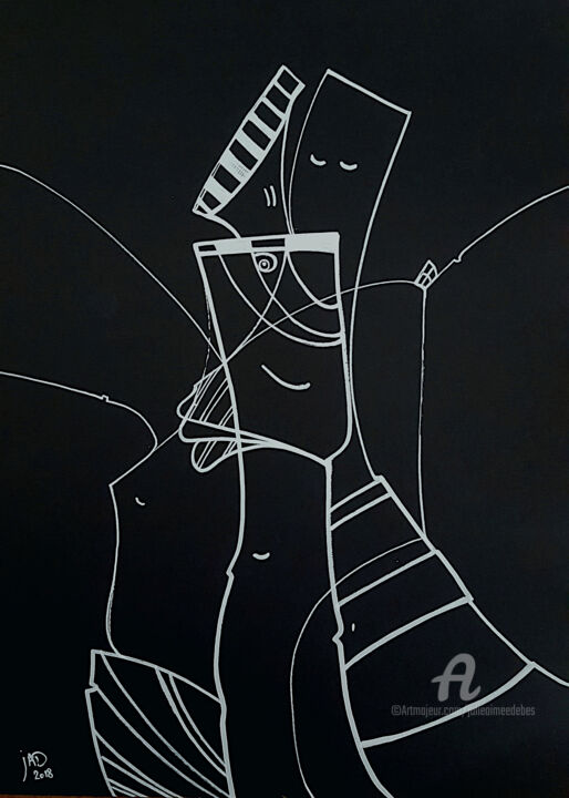 Les cadences 绘画, 16.5x11.7 in