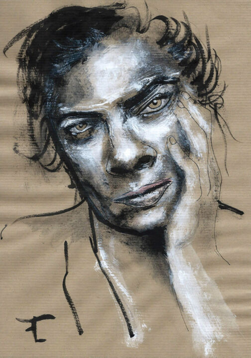 Ce que l'on ne dit pas 绘画, 11.8x8.3 in