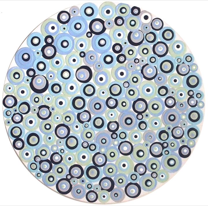 Collages titled "Hazy Hamptons" by Julee Latimer, Original Artwork, Acrylic Mounted on Wood Panel