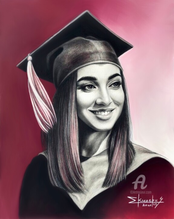 Portrait of Sabina 图画, 19.7x15.8 in
