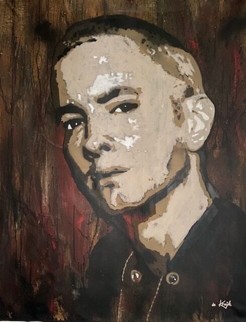 Painting titled "The Slim Shady" by Monique De Kruijk, Original Artwork, Spray paint
