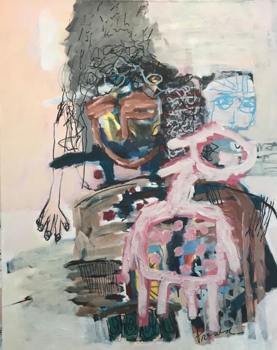 Je l'ai adopté! 绘画, 29.9x24 in