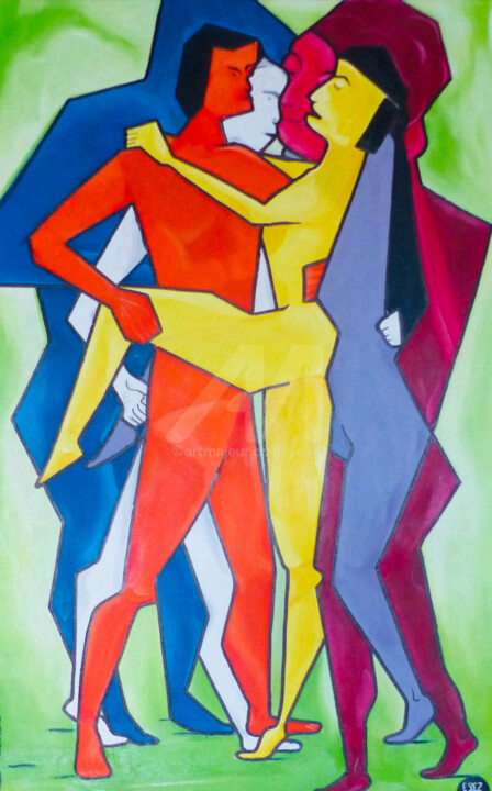 La multiplication des petits pas 绘画, 45.7x28.7 in