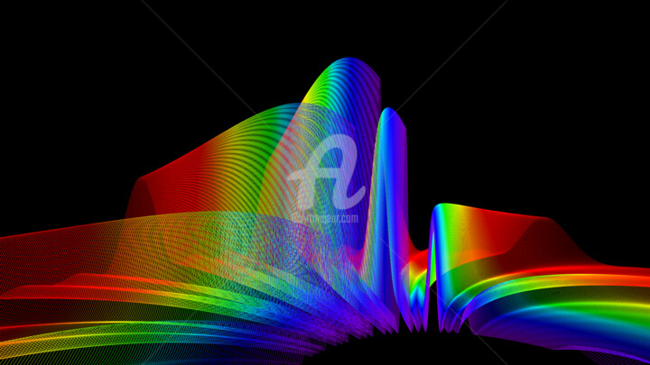 Digital Arts titled "Jellyfish of Diffra…" by Elkement (Elke Stangl), Original Artwork, 2D Digital Work