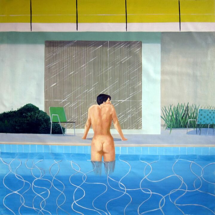 Swimming pool 01D 绘画, 47.2x47.2 in