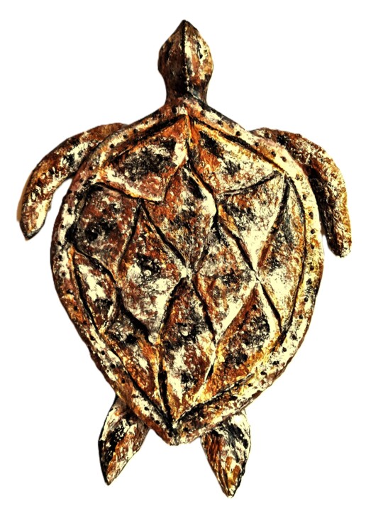 LA TORTUE 雕塑, 23.6x16.9 in