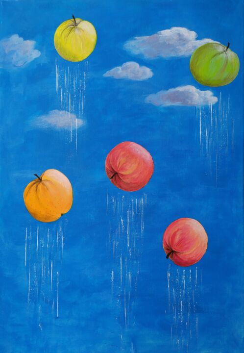 Apples fall into the sky