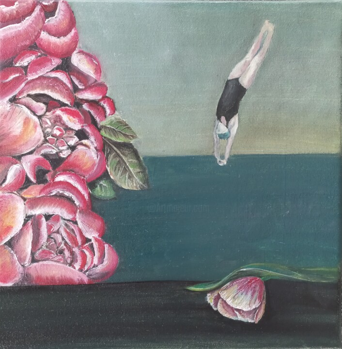 Never say never 绘画, 10.6x10.6 in