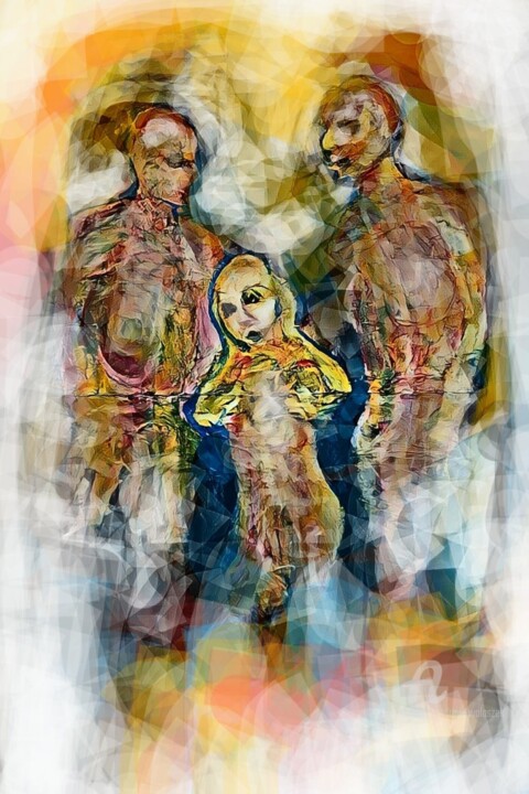 Digital Arts titled "Aftermath" by Andrew Walaszek, Original Artwork, Digital Painting Mounted on Wood Stretcher frame