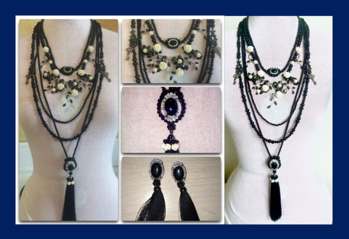 Necklace White roses 设计