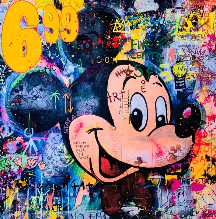 Mickey Smile 印花与版画, 15.8x15.8 in