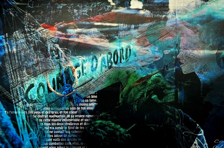 摄影 标题为“Courage d'abord” 由Ko.In.Art, 原创艺术品, 操纵摄影 安装在纸板上