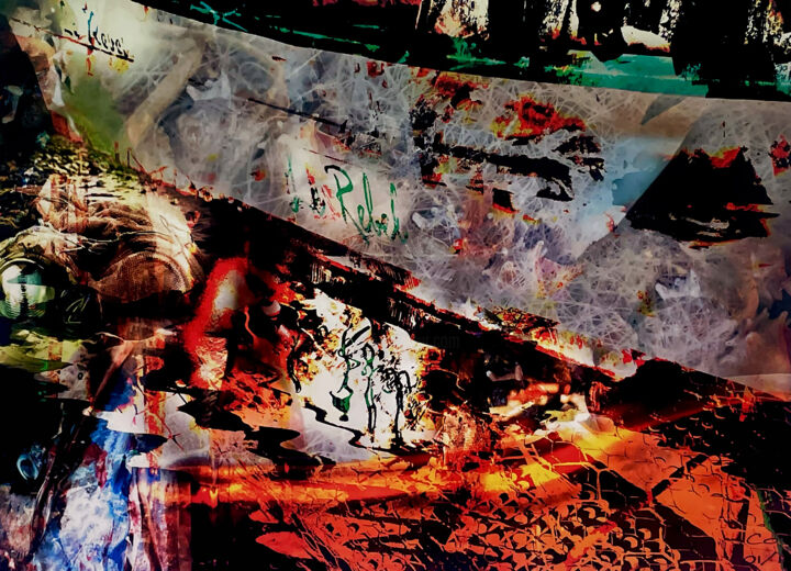 摄影 标题为“Le Rebel” 由Ko.In.Art, 原创艺术品, 操纵摄影 安装在纸板上