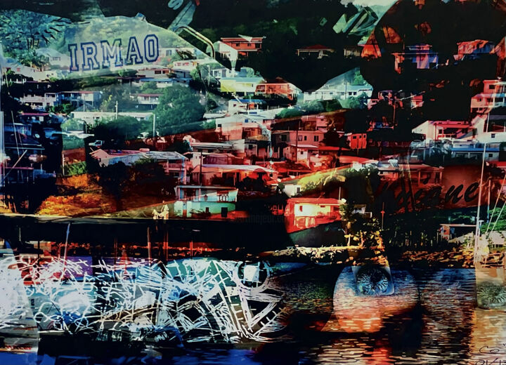 摄影 标题为“Irmao et Viviane” 由Ko.In.Art, 原创艺术品, 操纵摄影 安装在纸板上