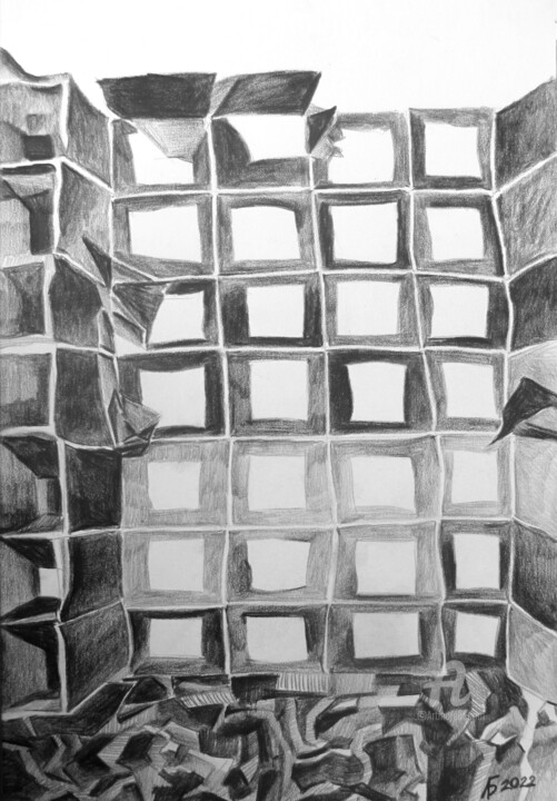 "New reality" №27. 图画, 11.4x8.3 in
