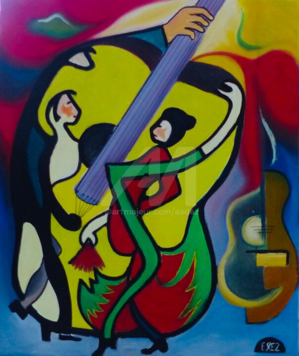 Les claquettes 绘画, 21.7x18.1 in