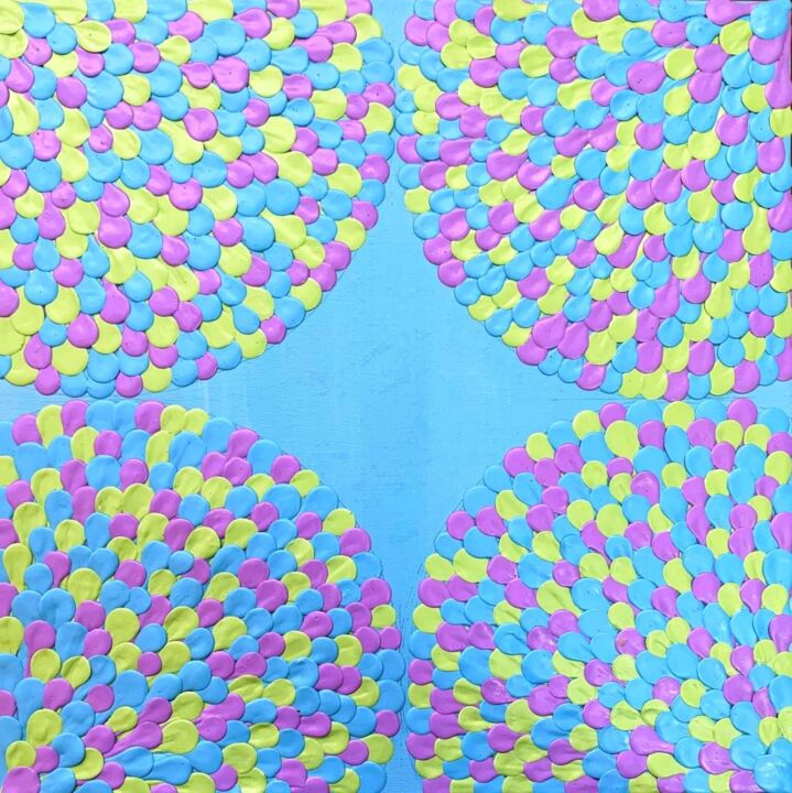 Painting titled "Harlequin Bay" by Julee Latimer, Original Artwork, Acrylic