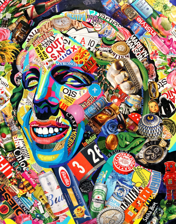 Aphrodite's Smile Collages, 55.1x43.3 in