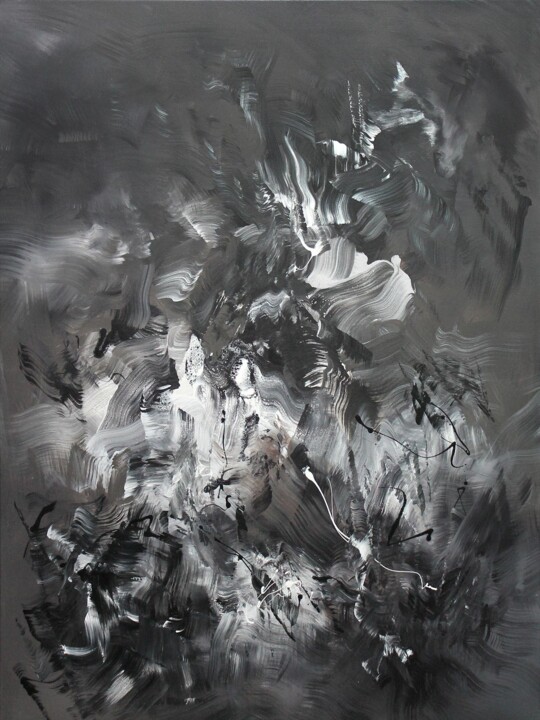 Painting titled "Shadows Of Your Dre…" by Paresh Nrshinga F R S A, Original Artwork, Acrylic Mounted on Wood Stretcher frame