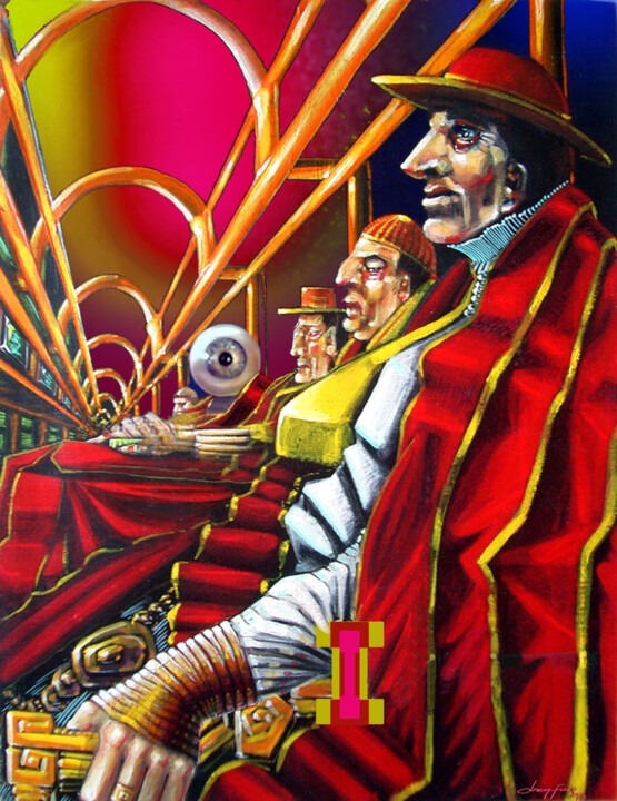 Peinture intitulée "" Lilliput last Jug…" par Grégory Dreyfus, Œuvre d'art originale, Acrylique Monté sur Aluminium