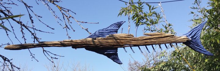 Oldman's Fish 雕塑, 17.7x59.1 in
