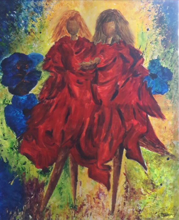 DE L'AMOUR 绘画, 47.2x39.4 in