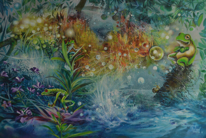 Rain 绘画, 23.6x39.4 in