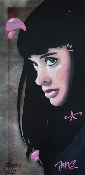 Pink Jane 绘画, 31.5x15.8 in