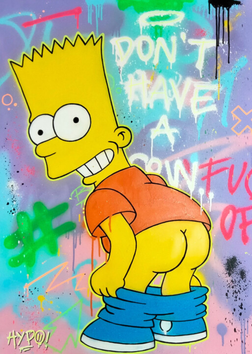 Graffiti Bart #2 绘画, 35.4x25.6 in