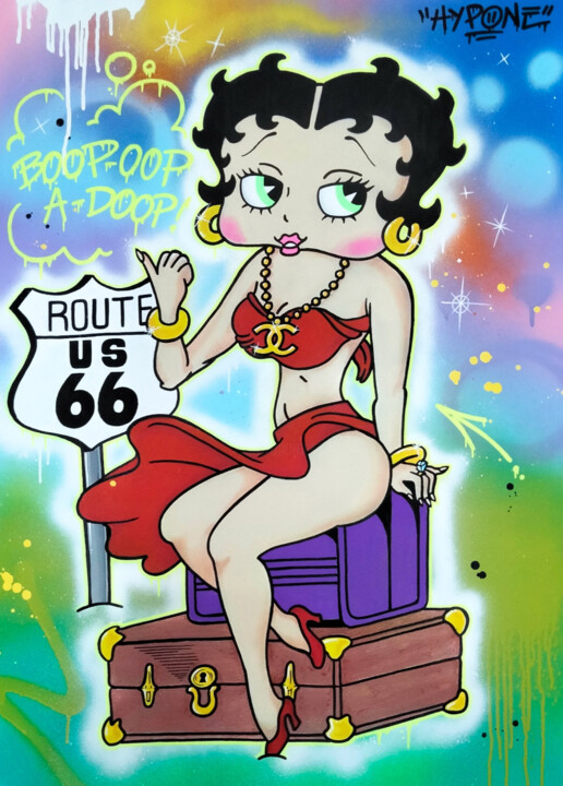 Betty Boop - Boop Oop A Doop 绘画, 35.4x25.6 in