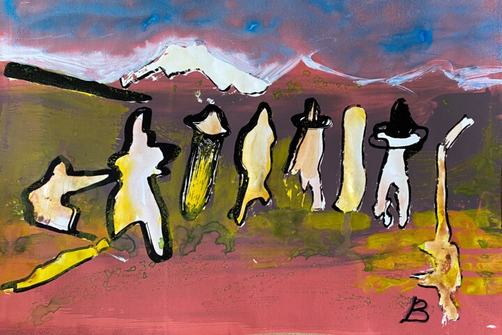 Seelenwanderung 绘画, 9.1x13.4 in