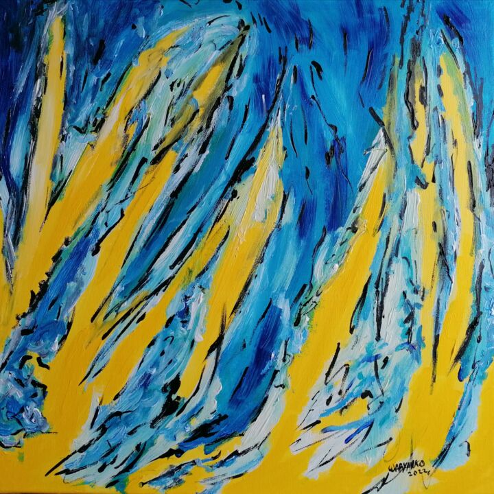 Peinture intitulée "Ukraine Agression" par Wabyanko, Œuvre d'art originale, Acrylique