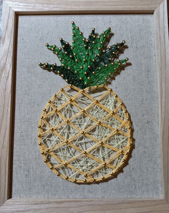 Textile Art titled "Exotic" by Caterina Pedullà, Original Artwork, String Art