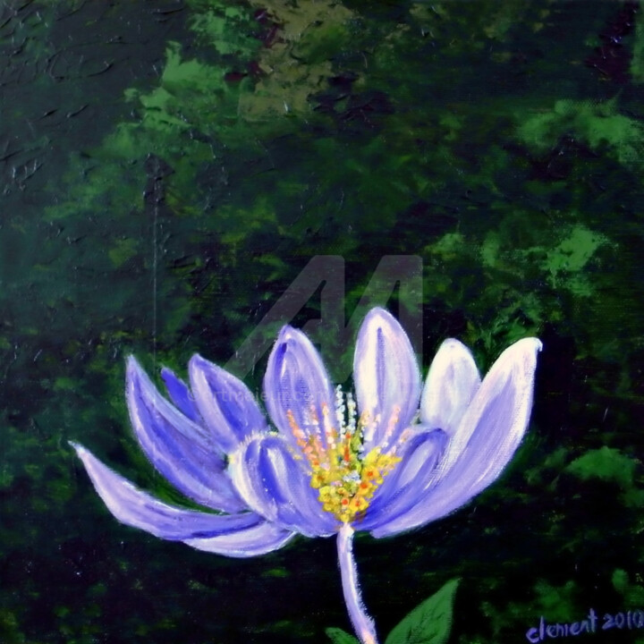S-White Lotus 绘画, 24x24 in