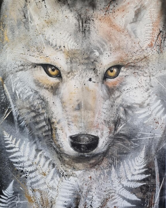 Wolf 绘画, 39.4x31.5 in