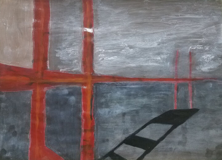 "Golden Gate Bridge" 绘画, 11.8x16.5 in
